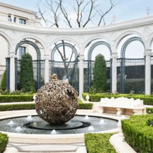 “Handcrafted marble art for garden with elegant sculpture enhancing outdoor decor”