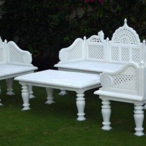 White Marble Sofa Set
