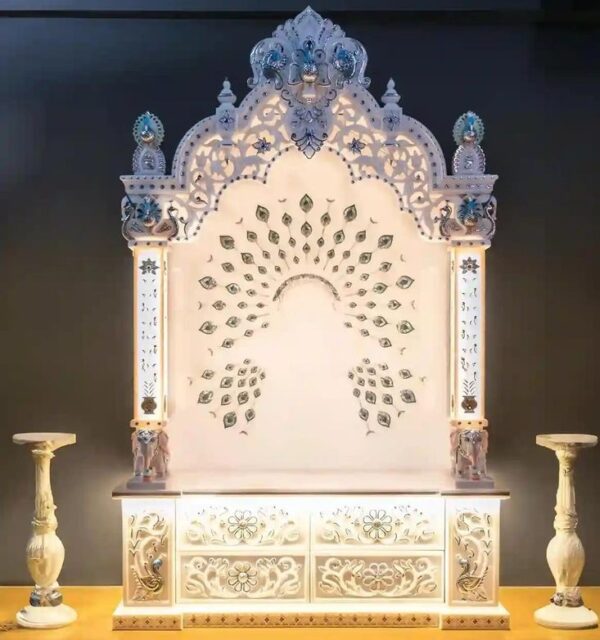 mandir Designer White Marble Temple For Home