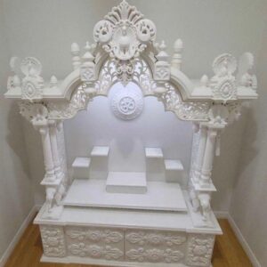 white marble pooja mandir for home