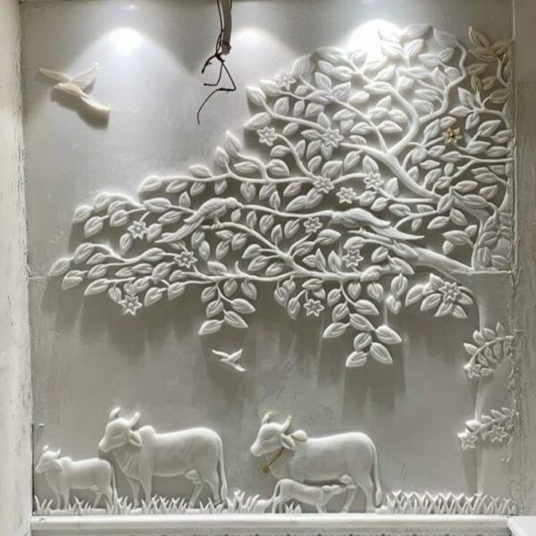 hand carved marble wall panel design for luxury home interior decor