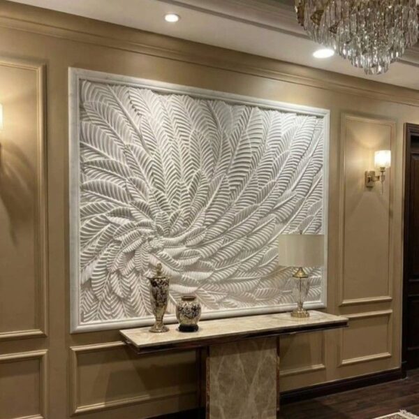 luxury marble wall cladding design for modern living room interior